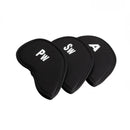 nzmegabuy black neoprene golf iron head covers with white PW, SW, and A number prints for club protection