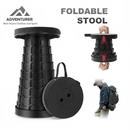 nzmegabuy black portable telescopic folding stool for camping and travel with a convenient carrying strap
