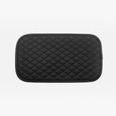 nzmegabuy black quilted PU leather universal car armrest cushion with diamond stitching for center console protection