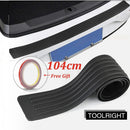 nzmegabuy black PVC rubber car rear bumper protector with anti-slip groove design and included adhesive tape