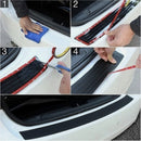 nzmegabuy black rubber car rear bumper protector showing installation steps with adhesive tape on a vehicle