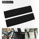 nzmegabuy 2-pack black soft car seat belt shoulder pads for comfortable harness protection in vehicles