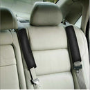 nzmegabuy 2-pack black soft car seat belt shoulder pads installed on vehicle seat straps for added comfort