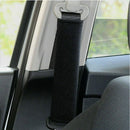 nzmegabuy black soft car seat belt shoulder pad installed on a vehicle strap for added comfort and protection