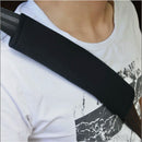 nzmegabuy black soft car seat belt shoulder pad cover worn over a seat belt strap for added comfort