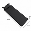 nzmegabuy black self-inflating single camping mat with built-in pillow, showing dimensions of 192cm by 69cm by 5cm.