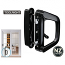 nzmegabuy heavy-duty black sliding patio door handle set with key lock and double-sided design for secure access
