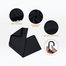 nzmegabuy black microfiber golf towels with waffle pattern and carabiner clip for easy attachment to golf bags