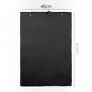 nzmegabuy black microfiber golf towel with waffle pattern and carabiner attachment, 40x60cm size.