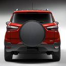 nzmegabuy black waterproof PVC spare tire cover mounted on the back of a red SUV for weather protection