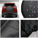 nzmegabuy black waterproof PVC spare tire cover with elasticized hem for durable wheel protection