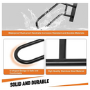 nzmegabuy black wrought iron wall-mounted handrail with U-shaped design for indoor and outdoor step safety