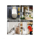 nzmegabuy black wrought iron wall-mounted handrail shown in four different home safety applications