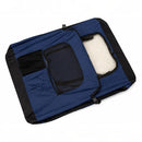 nzmegabuy blue foldable soft dog travel crate folded flat with fleece mat and mesh ventilation panels
