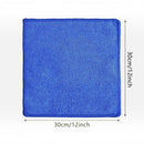 nzmegabuy blue square microfiber cleaning cloth for car and home use measuring 30cm by 30cm