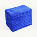 nzmegabuy set of 10 blue microfiber cleaning cloths for car detailing, glass, and household surfaces