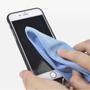 nzmegabuy blue microfibre cleaning cloth wiping a smartphone screen for a streak-free finish