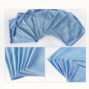 nzmegabuy set of 10 blue microfibre cleaning cloths for streak-free glass, car, and kitchen surface maintenance