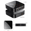 nzmegabuy Bluetooth 5.3 audio transmitter and receiver adapter with AUX and USB-C ports in a compact black design