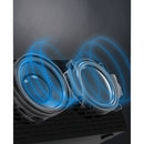 nzmegabuy 3-in-1 alarm clock featuring dual stereo speakers with visual sound wave effects for immersive HiFi audio