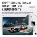 nzmegabuy Bluetooth 5.3 transmitter connected to a TV to stream audio to wireless headphones for private listening