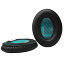 nzmegabuy replacement black leather ear pads with blue patterned interior for Bose QC15 and QC25 headphones