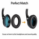 nzmegabuy replacement black leather ear pads for Bose QC15 and QC25 headphones showing installation process