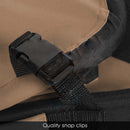 nzmegabuy brown soft dog travel crate featuring a durable black plastic snap clip and 600D waterproof fabric