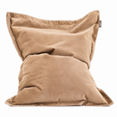 nzmegabuy LAZY BEAN brown velvet floor cushion cover, a large rectangular soft seating cover for lounges.