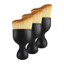 nzmegabuy 3-piece car interior detailing brush set with soft tan synthetic bristles and ergonomic black handles