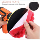 nzmegabuy 12-piece car polisher buffer kit with red foam sponge pads and velcro backer plate for drill attachment