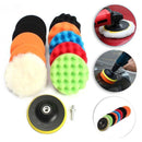 nzmegabuy 12-piece car polishing and buffing sponge pad kit with drill attachment for professional detailing