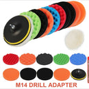 nzmegabuy 12-piece car polishing and buffing sponge pad kit with drill attachment for professional detailing