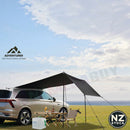 nzmegabuy waterproof car side awning tent providing sun protection for an SUV parked in a grassy field