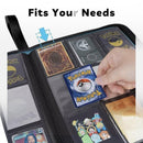 nzmegabuy PU leather card collector album with clear pockets for organizing trading cards