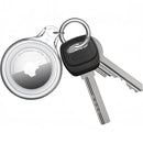 nzmegabuy clear waterproof TPU protective keychain holder for Apple AirTag attached to a set of metal keys