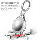 nzmegabuy clear waterproof TPU protective case for Apple AirTag with a metal keychain ring for secure attachment