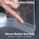 nzmegabuy clear silicone weather seal strip being applied to a glass door for insulation and draft protection