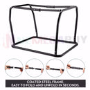 nzmegabuy collapsible dog crate showing the sturdy black powder-coated steel frame and quick-fold mechanism