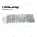 nzmegabuy 108cm collapsible humane animal trap cage made of silver galvanised iron wire for live pest capture