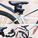 nzmegabuy 5-digit combination steel bike lock with protective nylon sleeve mounted on a white bicycle frame