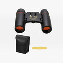 nzmegabuy 30x60 compact binoculars with red membrane lenses, black carry bag, and cleaning cloth for outdoor travel