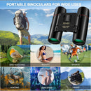 nzmegabuy 30x60 compact black binoculars with red membrane coated lenses for outdoor travel, hunting, and sports