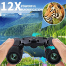 nzmegabuy 30x60 compact black binoculars with red membrane coated lenses for outdoor travel and hunting