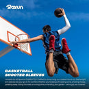 nzmegabuy cooling UV arm sleeves worn by a basketball player jumping to shoot hoops against a clear blue sky