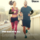 nzmegabuy cooling UV arm sleeves worn by a man and woman running outdoors for sun protection and comfort