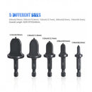 nzmegabuy 5-piece black high-carbon steel swaging tool drill bit set for HVAC copper tube expansion and flaring