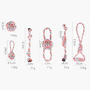 nzmegabuy 6-pack multi-colored cotton rope dog chew toys with various knots and loops for dental health and tug-of-war