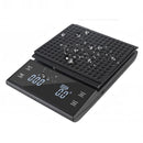 nzmegabuy black digital drip coffee scale with built-in timer, LCD display, and water-resistant silicone mat