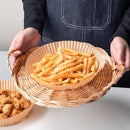nzmegabuy disposable air fryer paper liners holding crinkle-cut fries in a woven basket for easy kitchen cleanup
